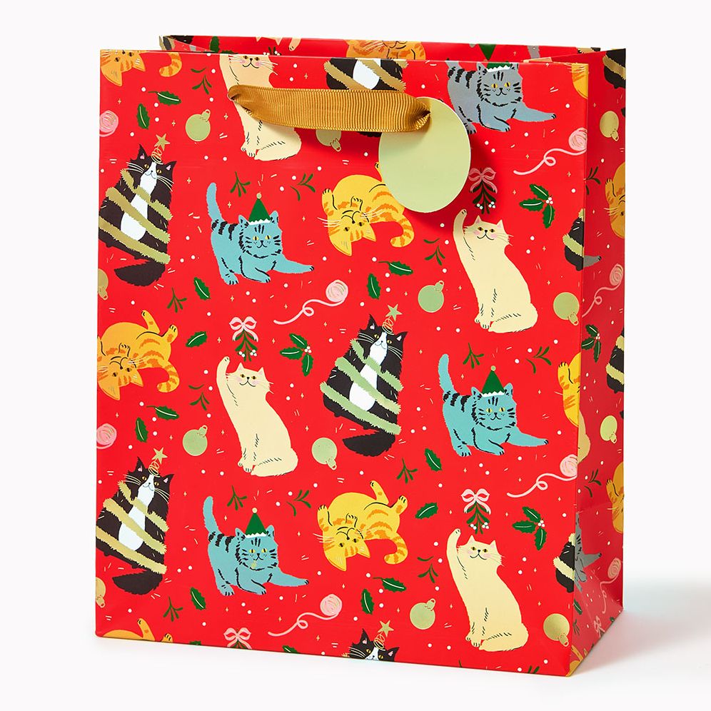 Christmas Cats Medium Gift Bag