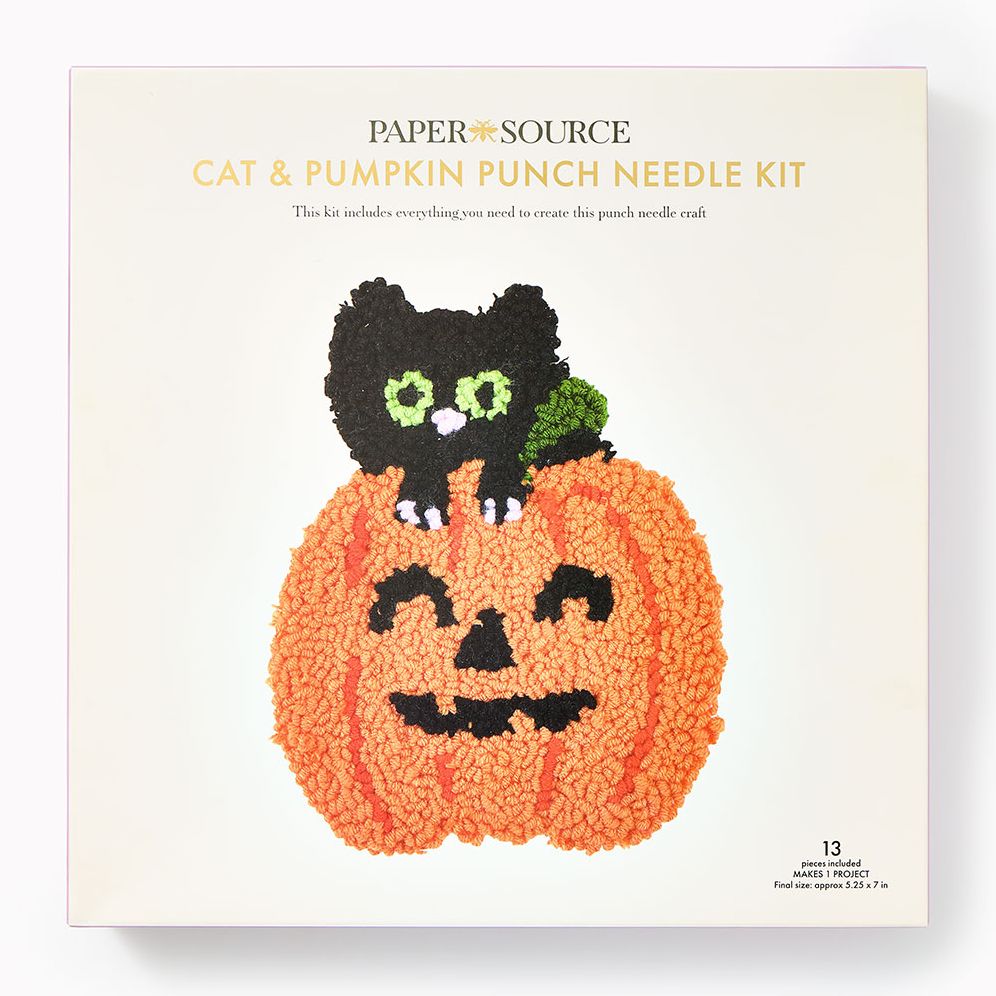 Cat & Pumpkin Punch Needle Kit