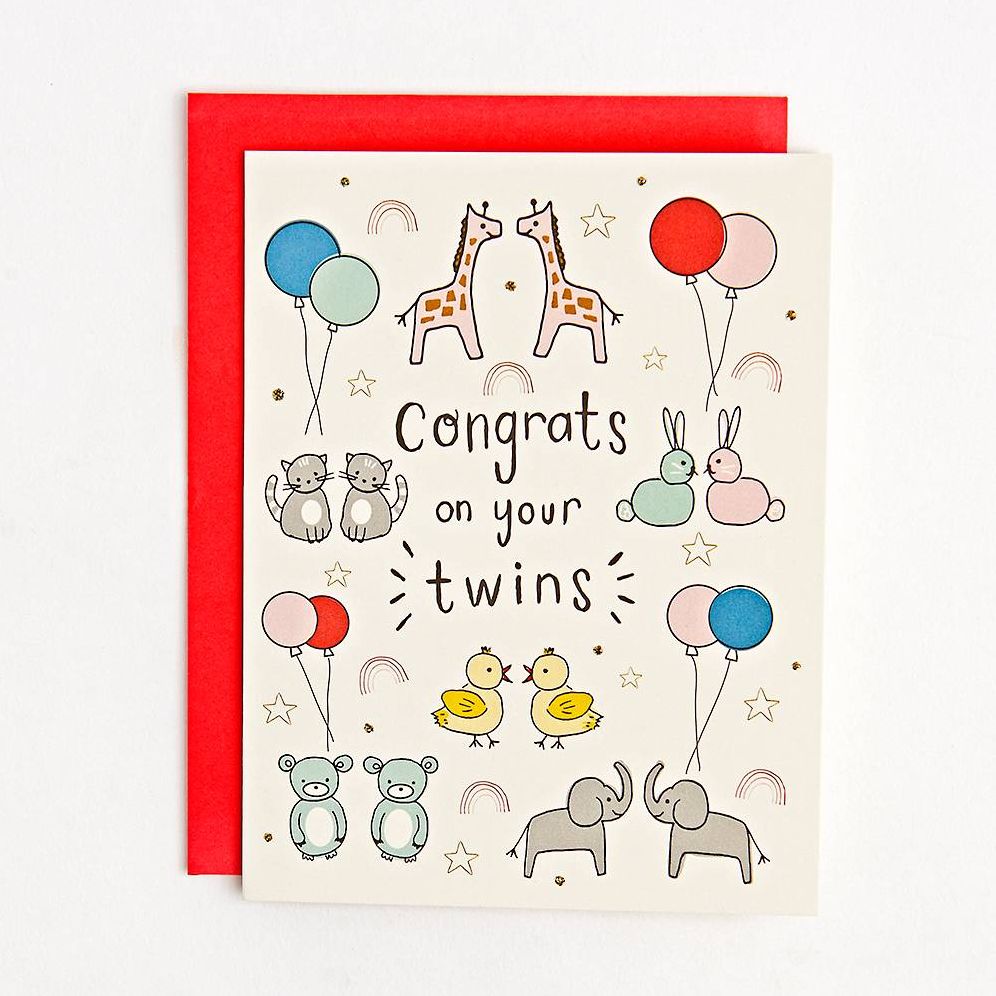 Congrats on Your Twins Baby Card