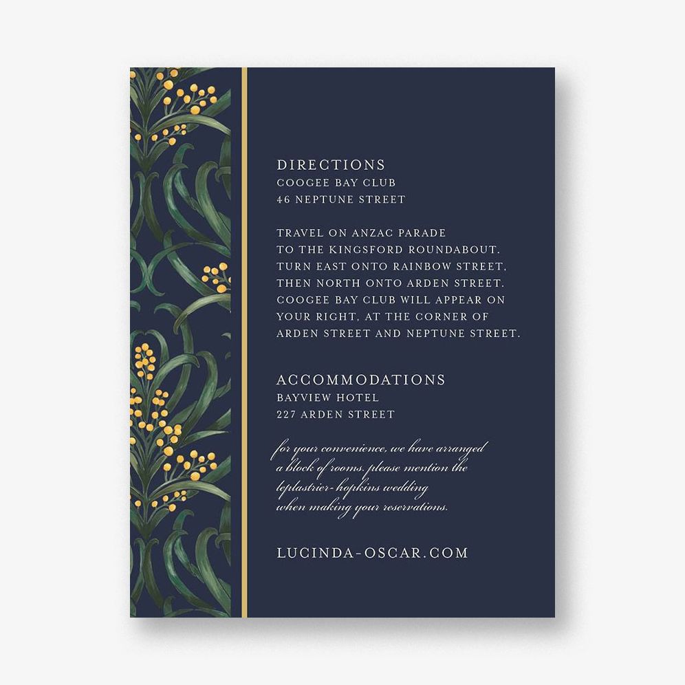 Flowering Mimosa Information Card