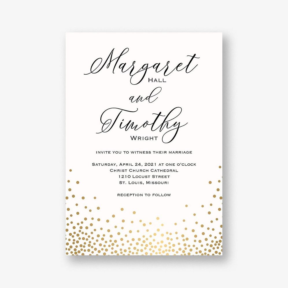 Champagne Wedding Invitation