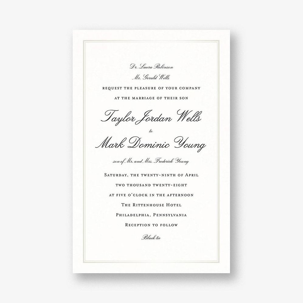 Timeless Elegance Wedding Invitation