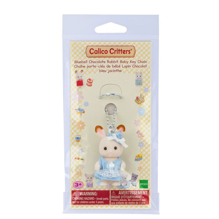 Calico Critters Bluebell Chocolate Rabbit Baby Key Chain