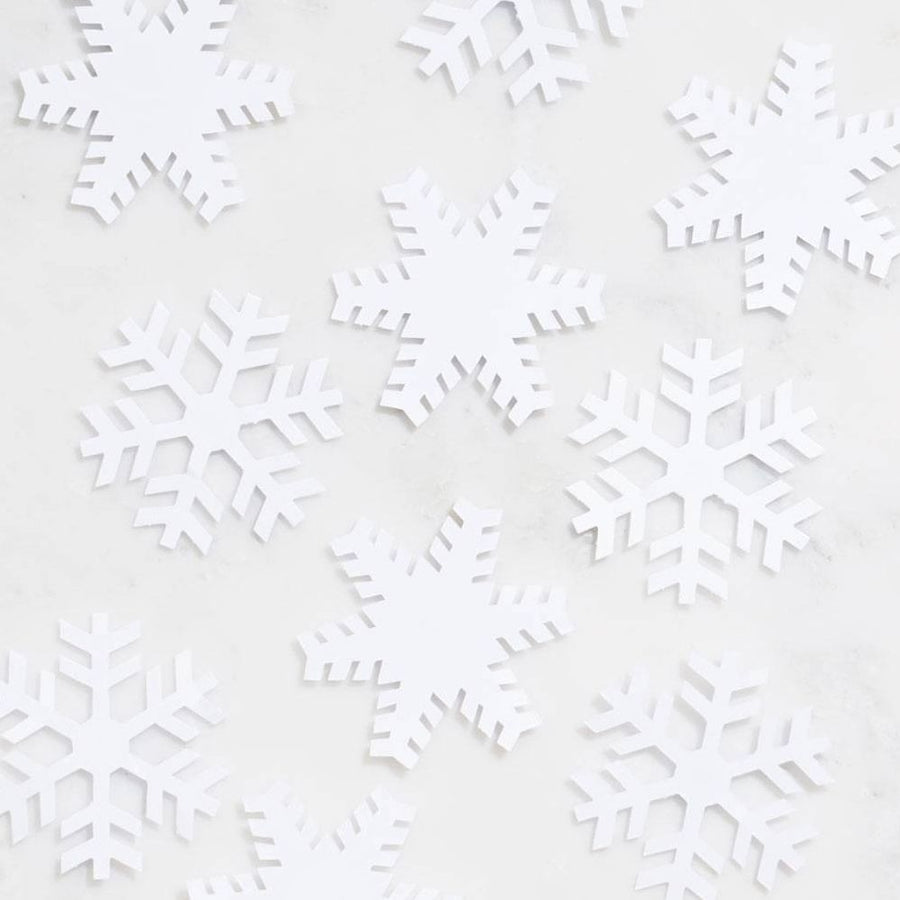 Pure White Small Snowflake Shapes