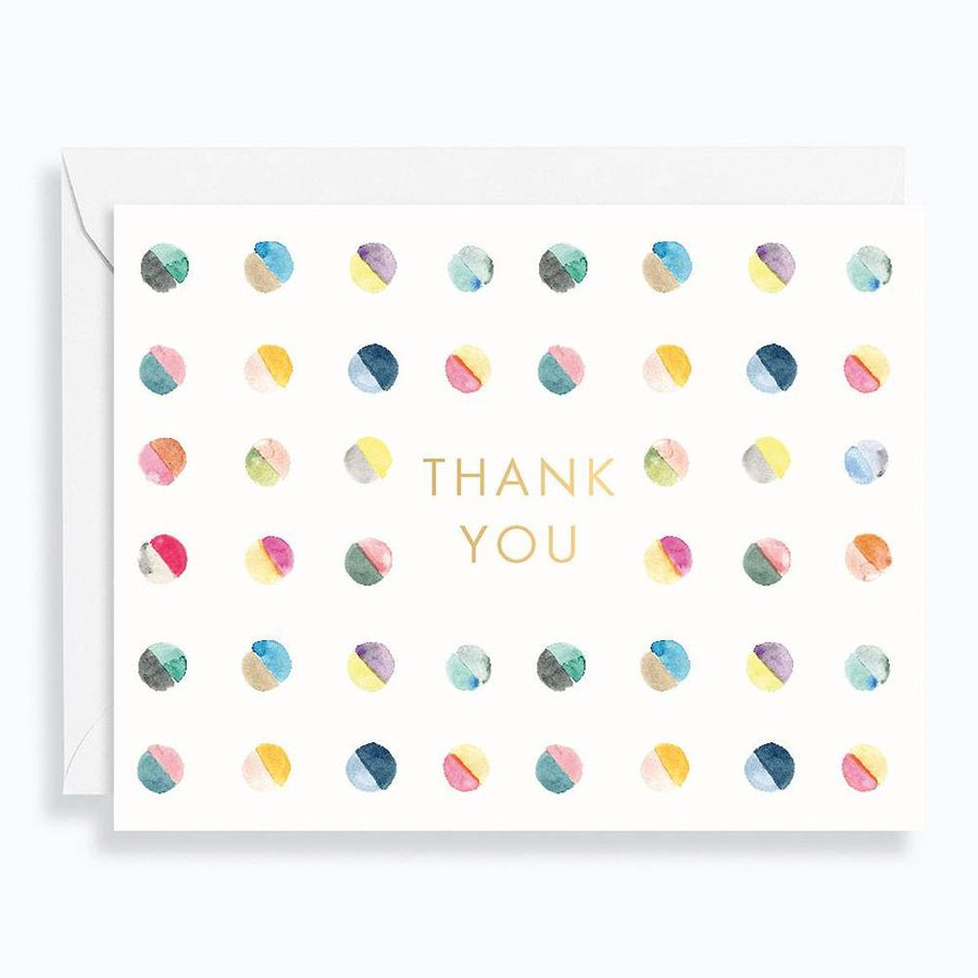 Dotted Watercolor Thank You Card Set