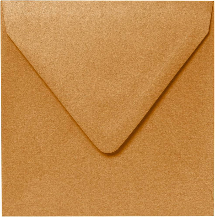 5.75" Square Antique Gold Envelopes