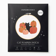 Cat Pumpkin Patch Embroidery Kit