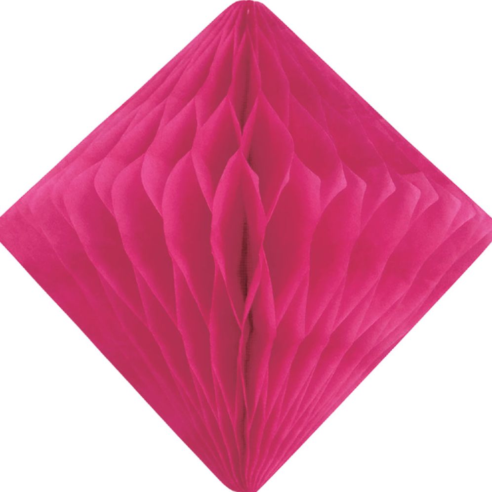 Fuschia Diamond Paper Honeycomb 15cm