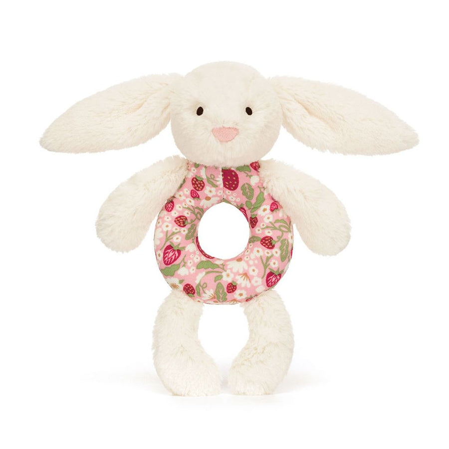 Blossom Cream Bunny 'Berry' Ring Rattle