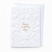 Floral Arch Embellished Wedding Card