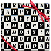 Checker Birthday Continuous Roll Wrap