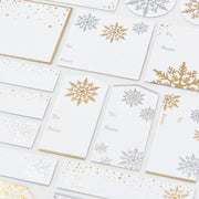 Silver/Gold Snowflakes Adhesive Labels