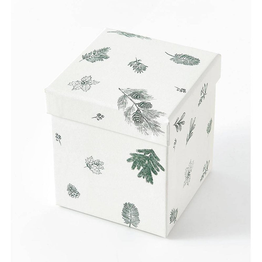 SQUARE Delicate Greenery Gift Box 4.5x4.5x5