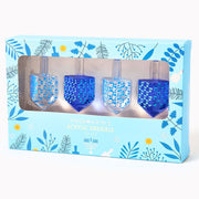 Acrylic Dreidel Set - Blue & White