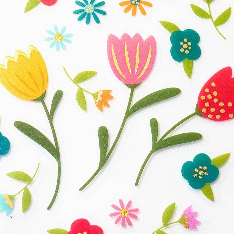 Folk Floral Stickers
