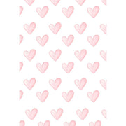 Painted Pink Hearts Flat Wrap