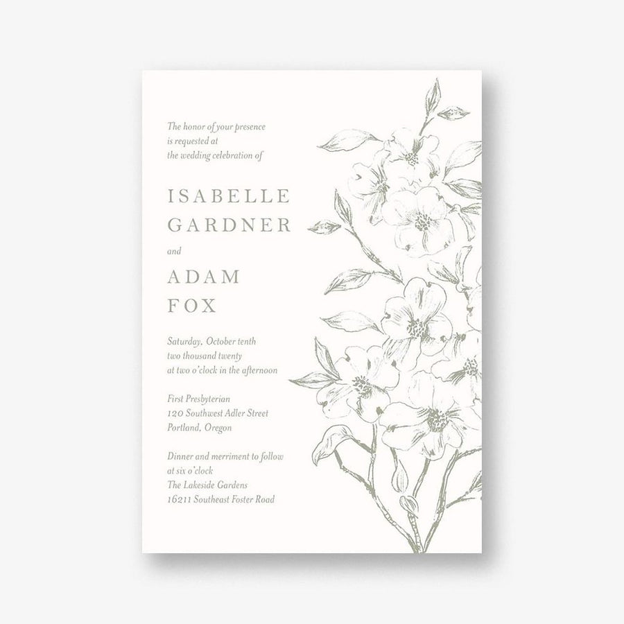 Dogwood Tree Wedding Invitation