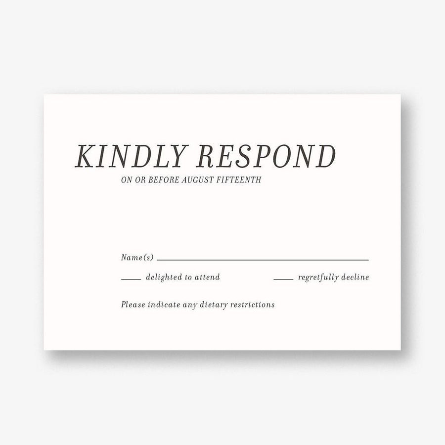 Gilt Floral Frame Response Card