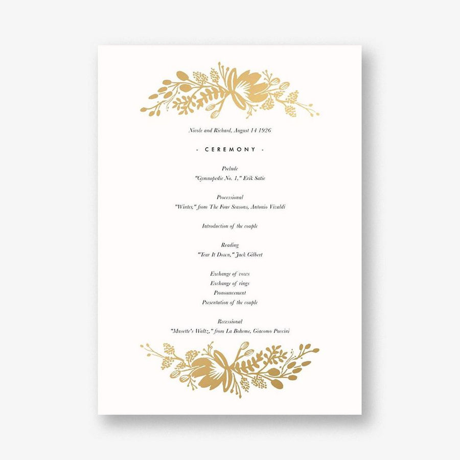 Floral Silhouette Foil Program