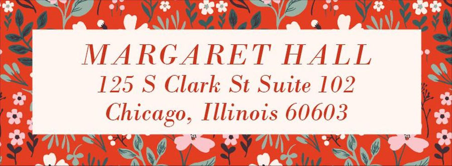 Holiday Primrose Return Address Label