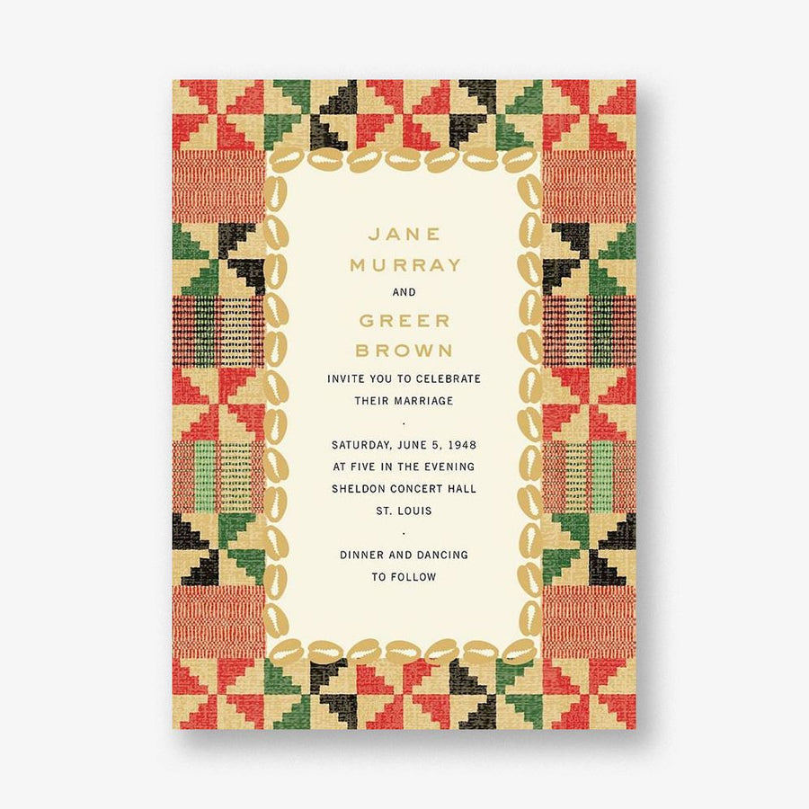 Cowrie Wedding Invitation
