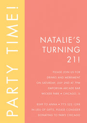 Colorful Colorblock Party Invitation
