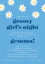 Retro Daisy Party Invitation