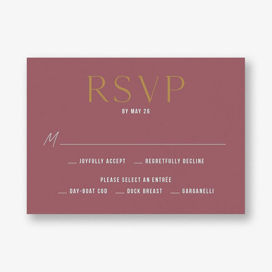 Simply Us Mauve Response Card