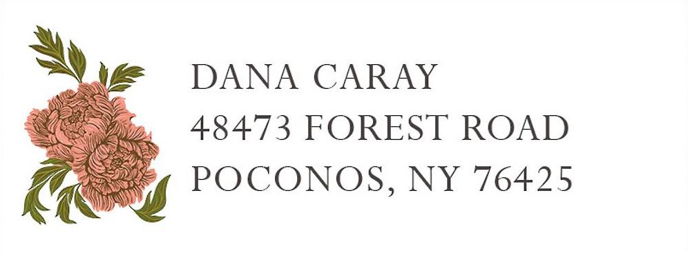 Delicate Florals Return Address Label