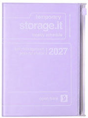 2027 Marks Purple B6 Weekly Left Weekly Desk Planner