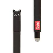 Legami Black Kitty Erasable Gel Pen - Black Ink