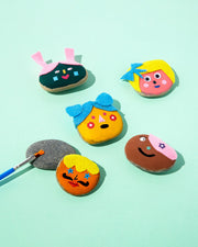 Kid's Rock Painting Kit: Cool Faces