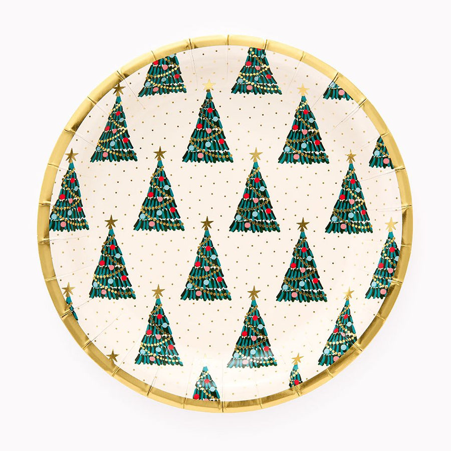 Festive Tree Round Plates