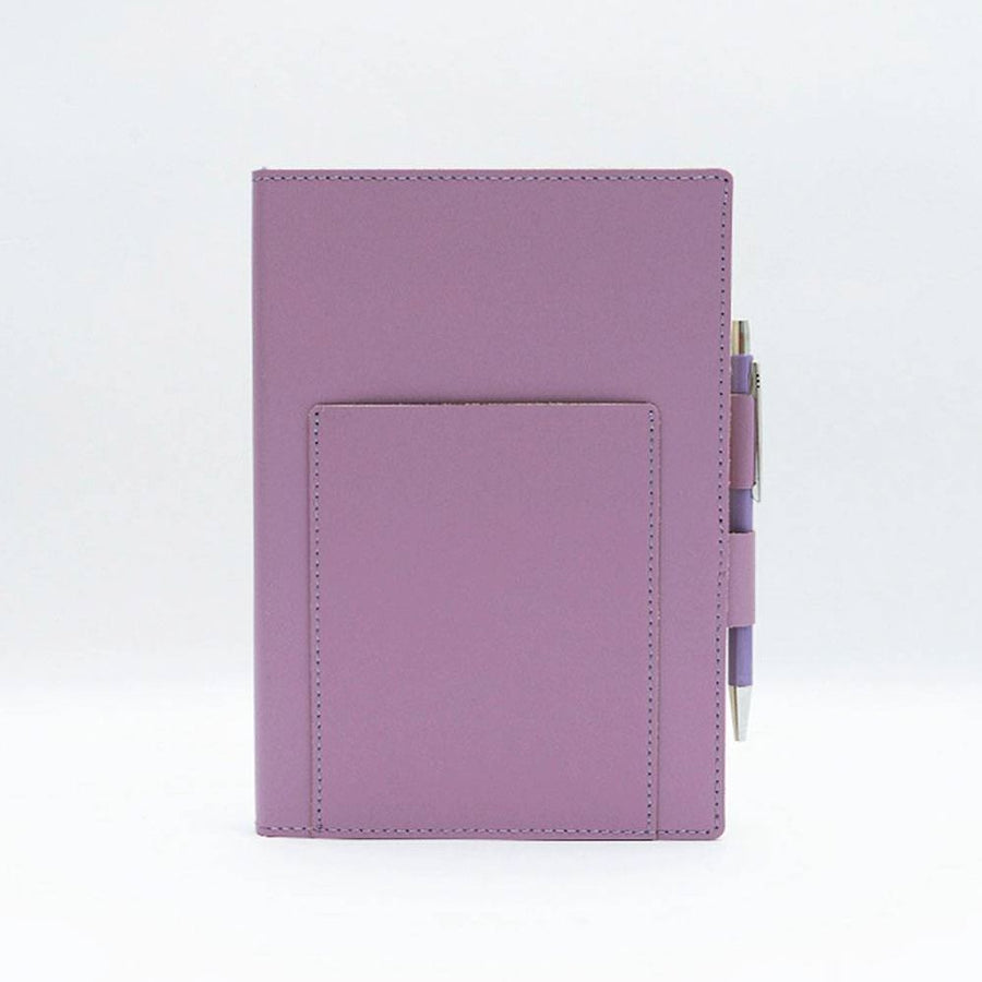 Purple Leather Journal with pen included and Blank Pages