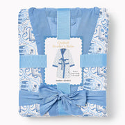 Book Toile Quilted Reader's Robe