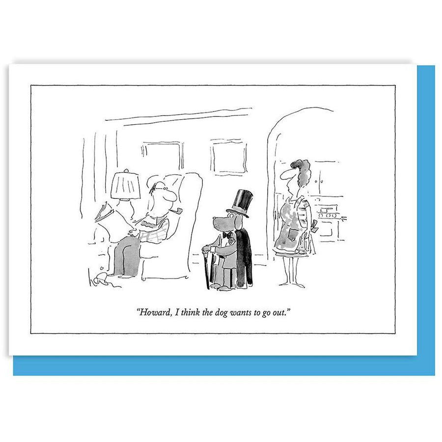 Dog Going Out Greeting Card