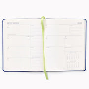 2026-2027 Paper Source Cobalt Blue Leather 18-Month Weekly Desk Planner