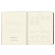2026-2027 Paper Source Gray Lilac Leather 18-Month Weekly Desk Planner